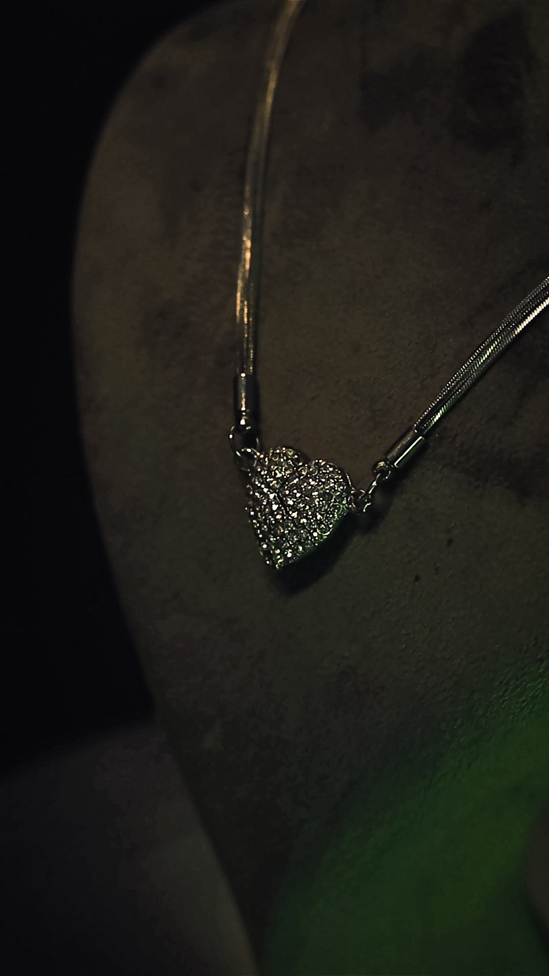 The Love Duo ( Heart Magnetic Necklace + Crystal Bracelet)
