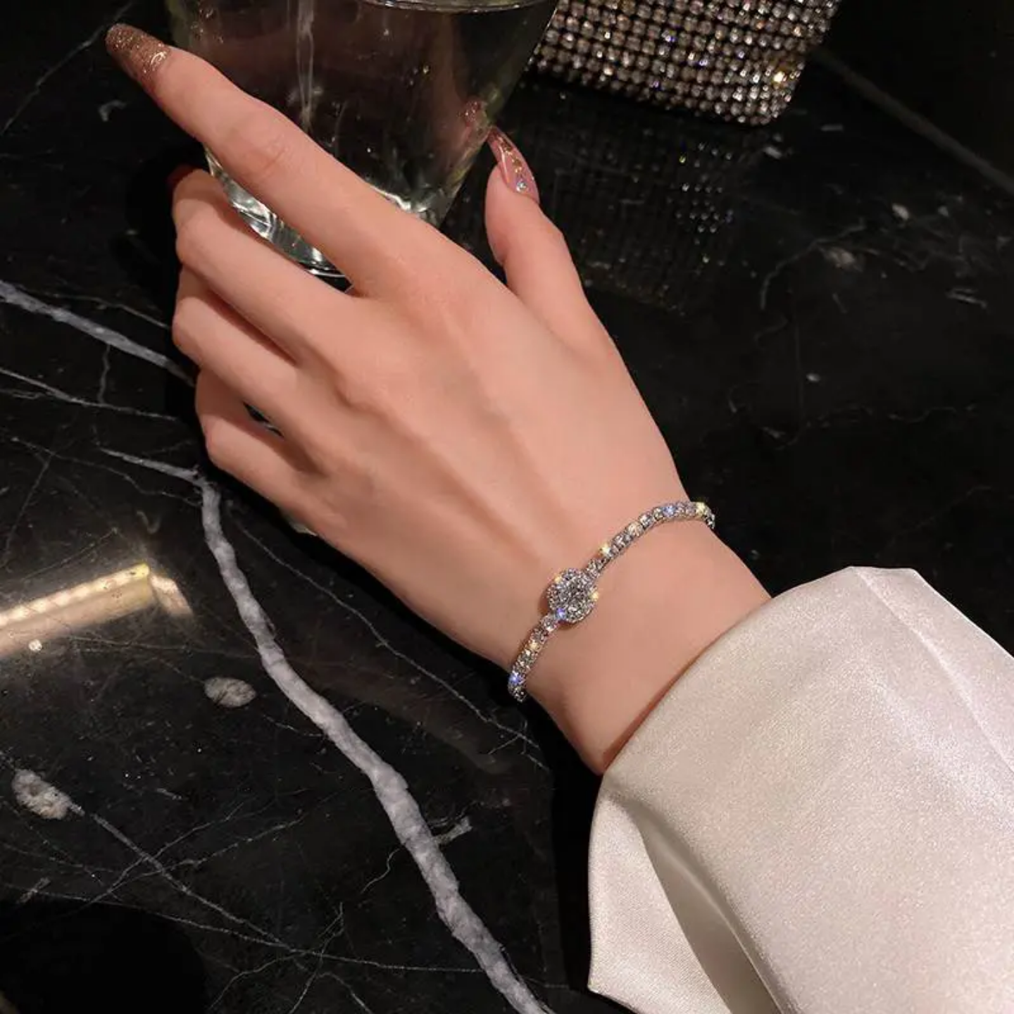 Rhinestone Adjustable Bracelet