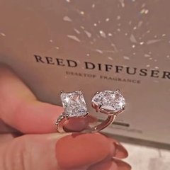 Water Drop Sparkling Adjustable Ring