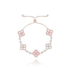 Four Leaf clover Rose Bracelet (Free Gift Box)