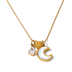 Celeste Trio Charm Necklace