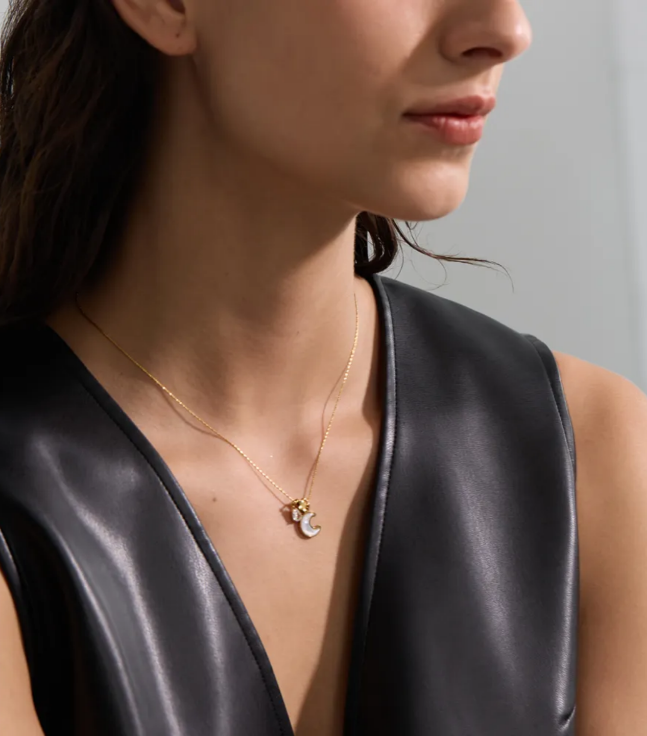 Celeste Trio Charm Necklace