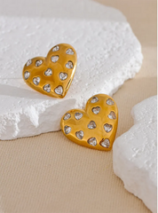 Amora Heart Studs