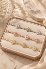 Four Leaf clover Rose Bracelet (Free Gift Box)