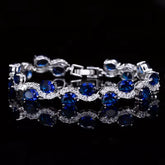 Crown of Sapphires Bracelet (With Free Gift Box)