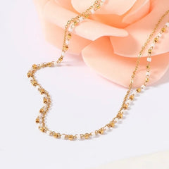 Gold Plated Beaded Anklet