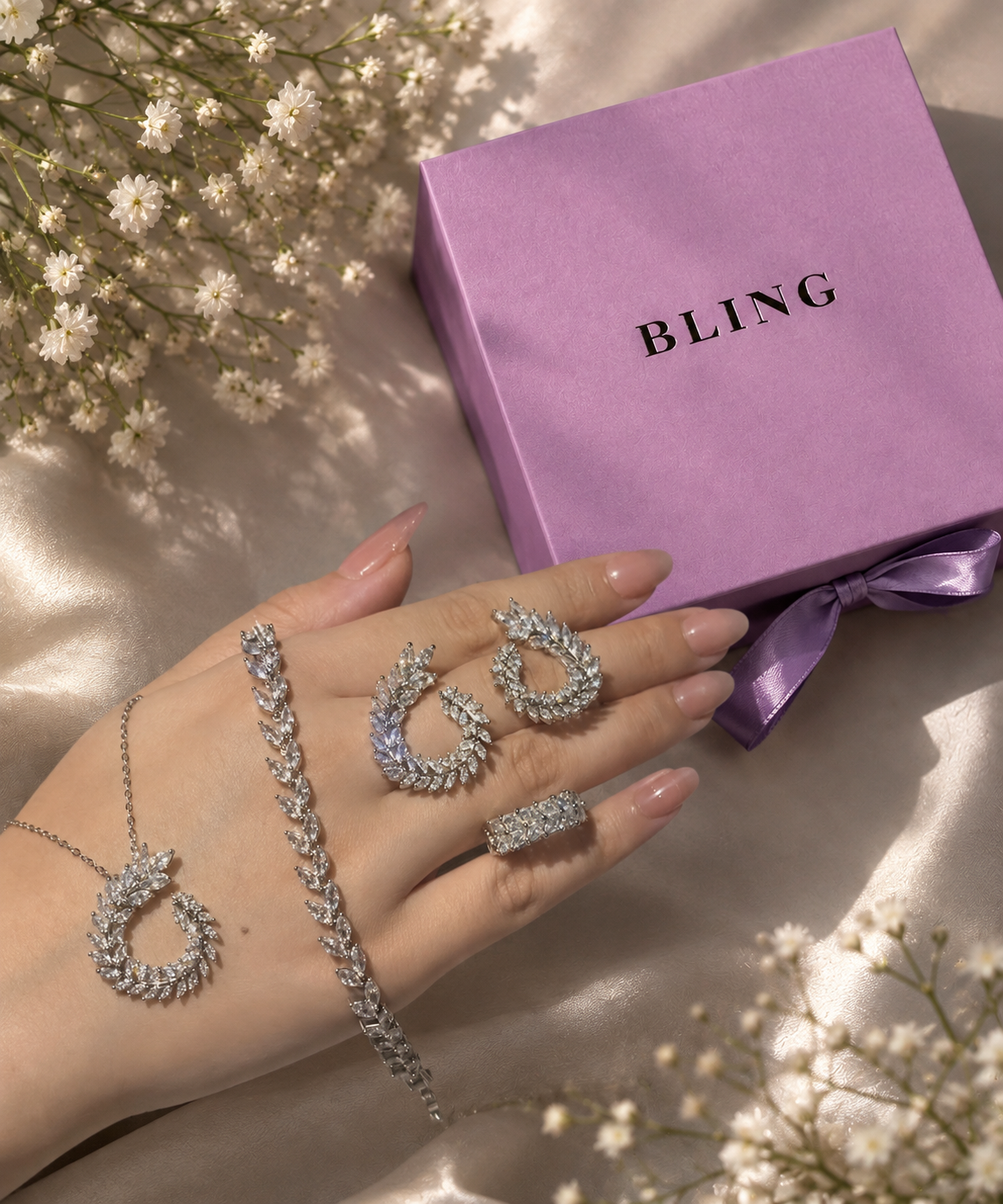 Opulent Leaf Jewelry Set