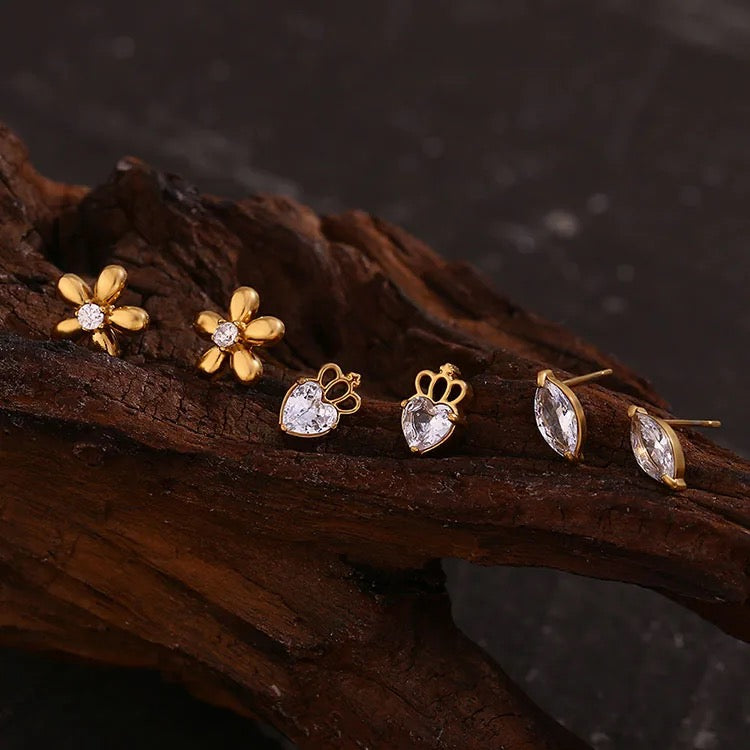The Trio Chic Earrings Set